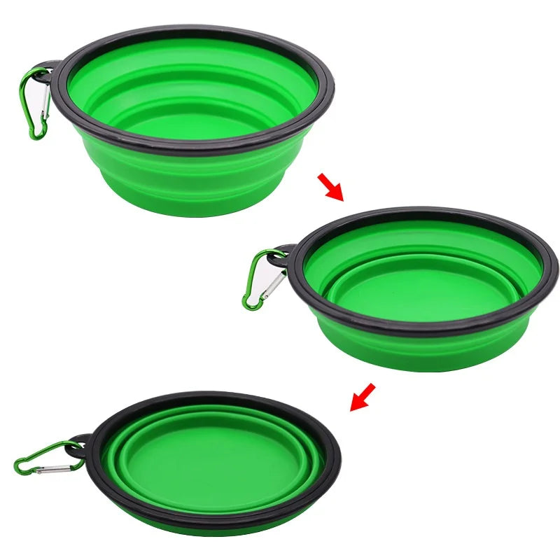 Durable TPR Portable Pet Food Bowl for Cats And Dogs Silicone Collapsible Travel Outdoor Water Food Bowl for Pets