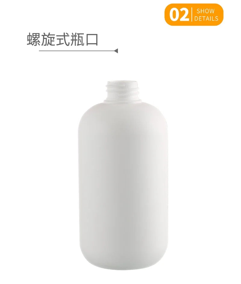 10/25pcs 200-500ml Empty White Plastic Lotion Bottle Body Wash /Shampoo /Liquid Soap Bottle Pump Bottle Container For Toiletries