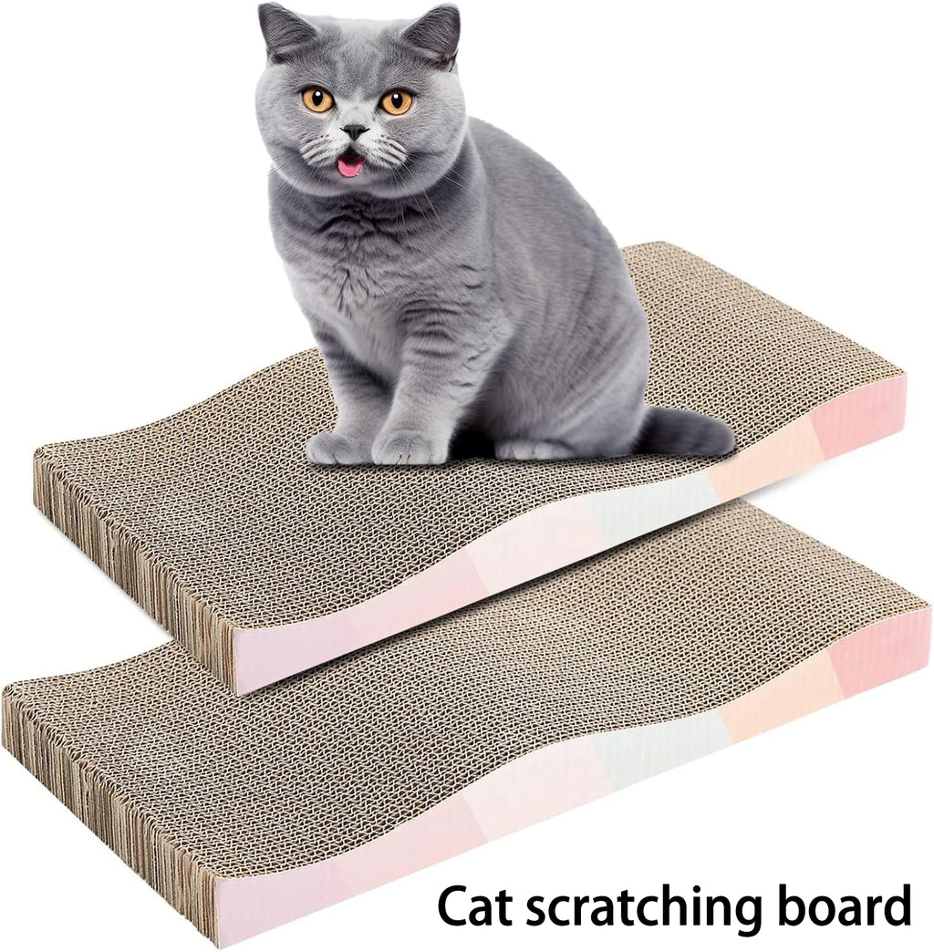 Durable Wear-resistant Multi-shaped Corrugated Cardboard Cat Scratcher Board Indoor Cat Grinding Claw Interactive Play Toy