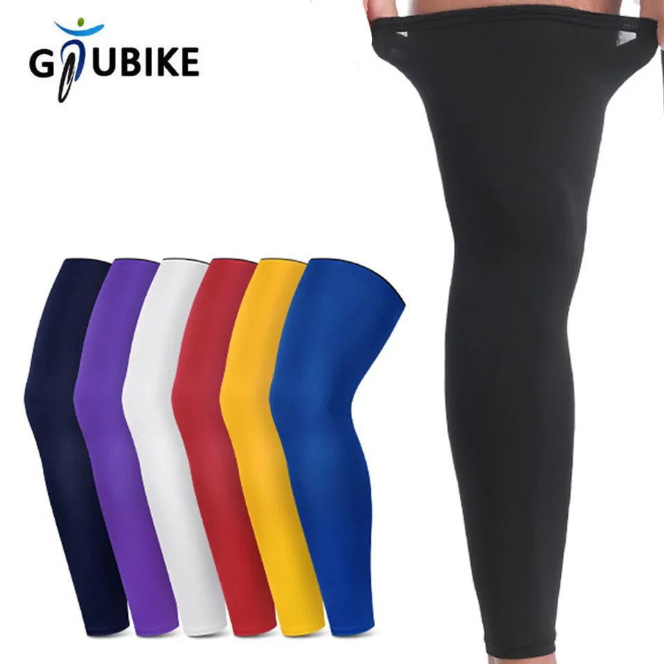 GTUBIKE 1 PCS Sports Knee Support Protector Brace Strap, Breathable ANTI-UV Cycling Leg Sleeve Basketball Leg Sleeves Knee Pads