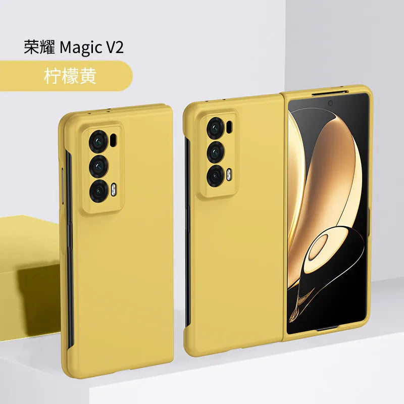 PC Hard Shell Phone Case For Honor Magic V2 Solid Color Protective Cover