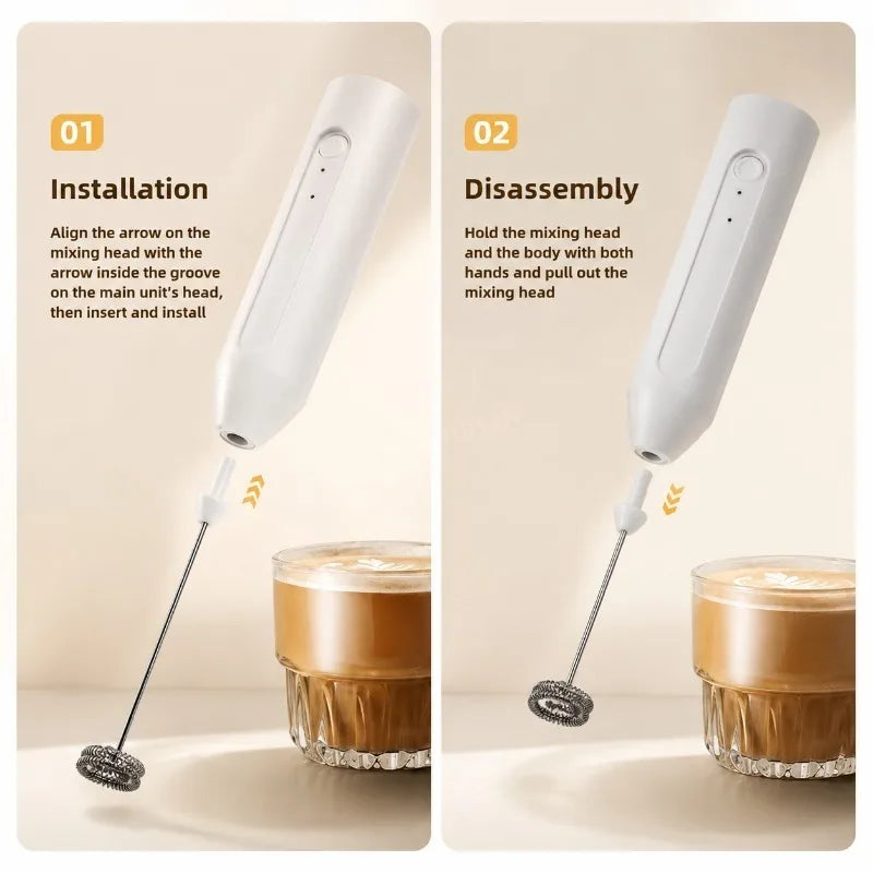 Kitchen Powerful Stirrer Milk Frother Handheld Foam Maker for Lattes Whisk Drink Mixer Coffee Electric Egg Beater