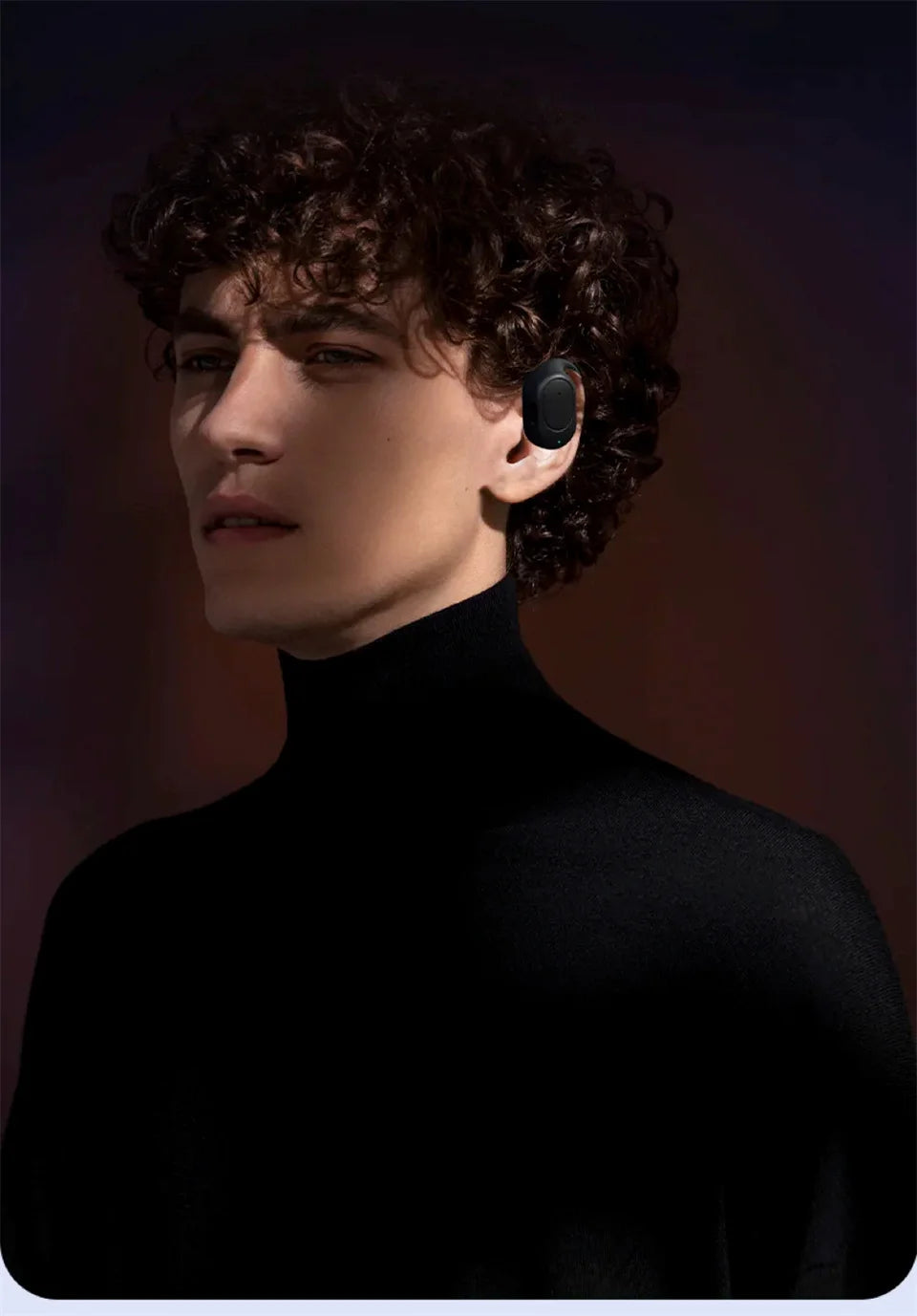 Single One Ear Hook Bone Conduction Bluetooth Headset Wireless Open Ear Headphones With Built-in Microphone Noise Canceling Hand