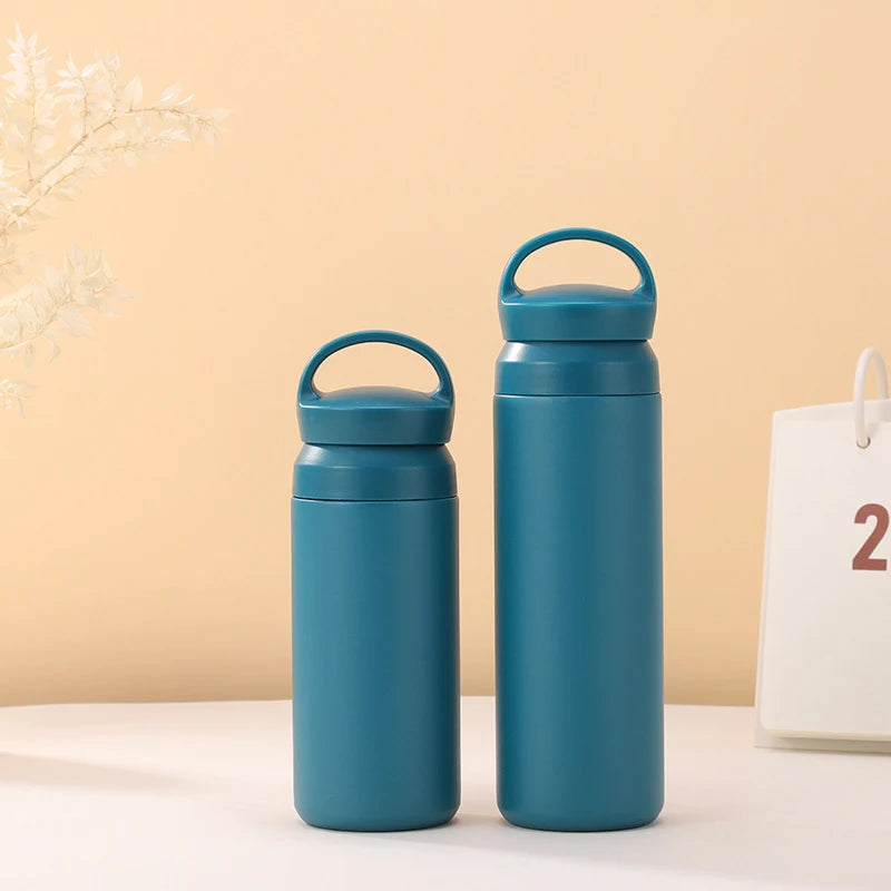 ✔500ml Portable Vacuum Insulated Tumbler – Leak-Proof Travel Water Bottle with Handle