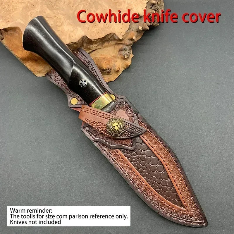 High-Quality Newest Leather Blade Carrier with Storage Pocket Compatible with Various EDC Knives (Knife Not Included)
