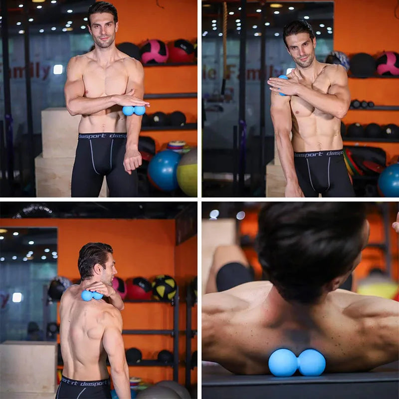 Peanut Massage Ball Double Lacrosse Massage Ball Mobility Balls Deep Tissue Massage Tool For Neck Leg Back Myofascial Releax