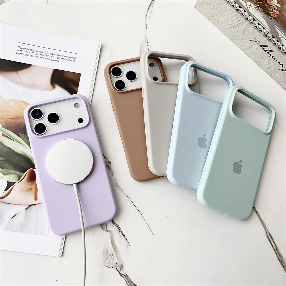 Orignal Liquid Silicone Magsafe Phone Case for iPhone 18 Pro Max 18 Pro 17 16 13 14 15 Pro Magnetic Wireless Charge Soft Cover