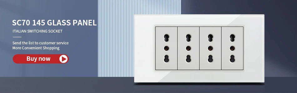 DELEFU Glass SC70 Panel 145mm Black Italian Standard USB C-type Fast Charging Wall Socket Switch TV Telephone CAT5 CAT6