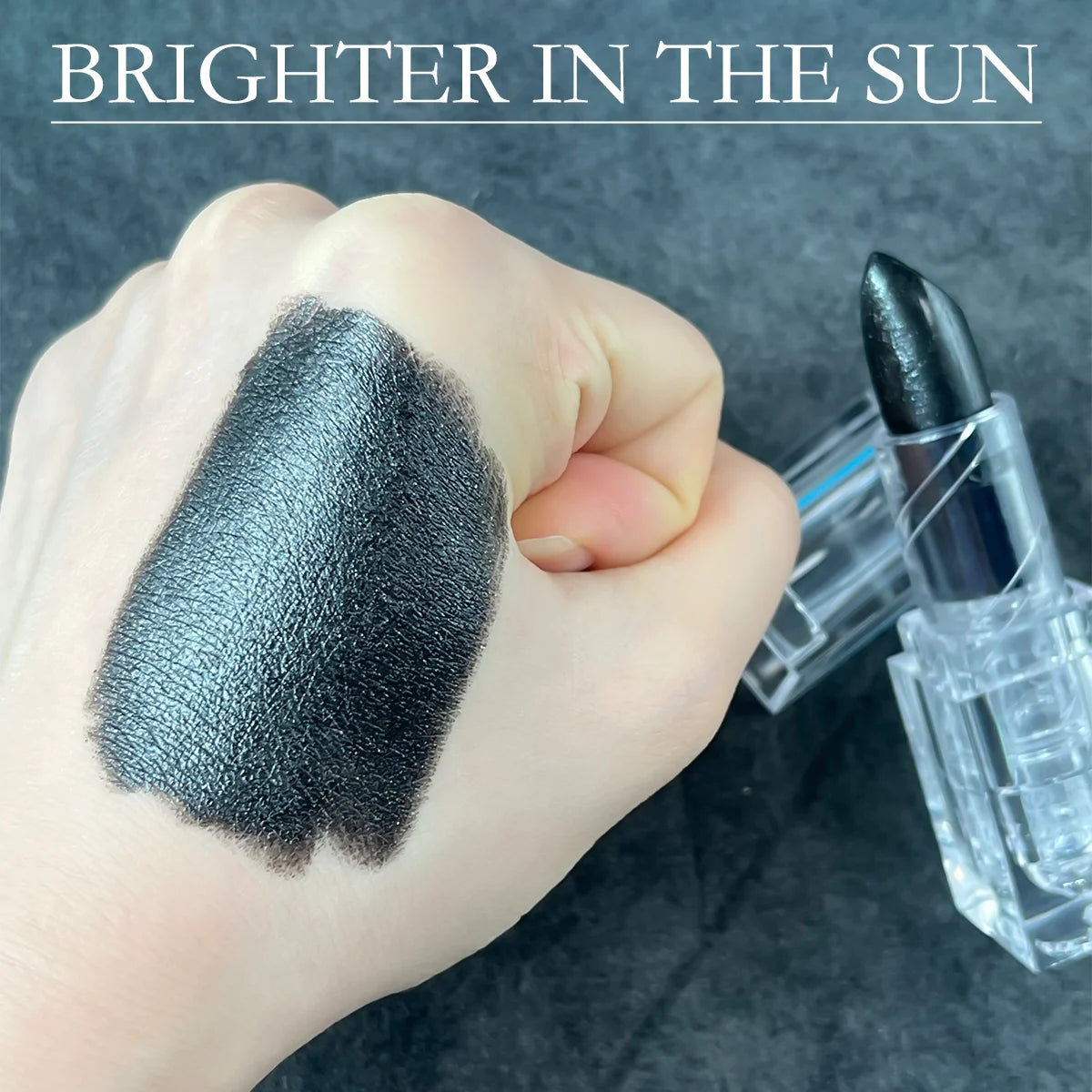 Waterproof Glitter Lipstick Sexy Black Lip Gloss Shiny Lip Tint  Cosmetics Halloween Lips Makeup
