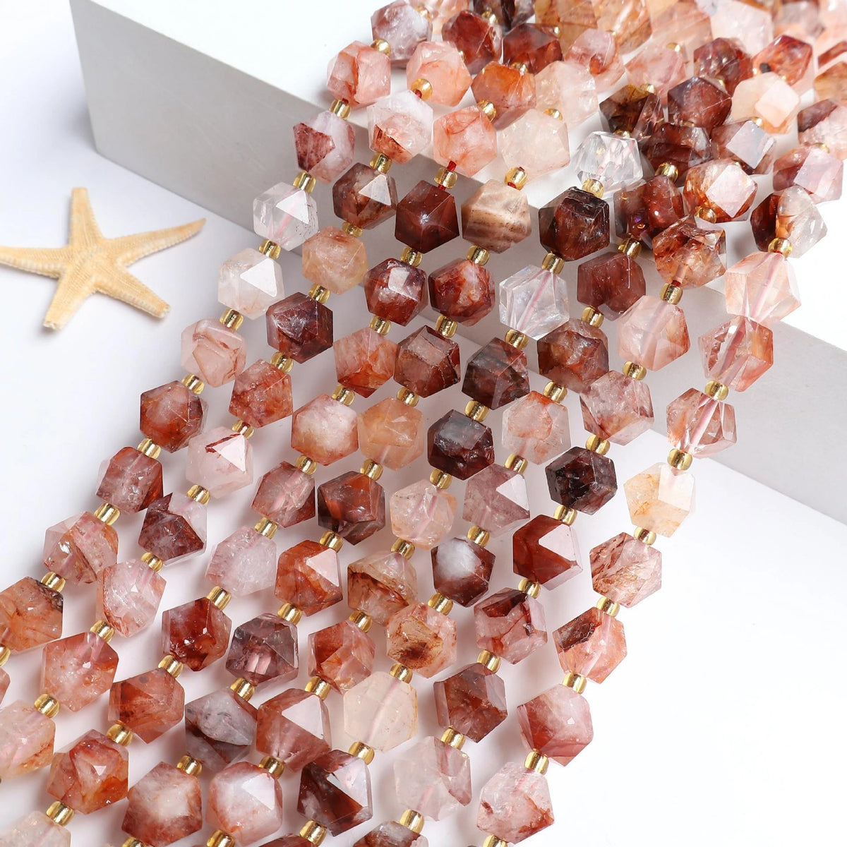 New 10MM Faceted Natural Stone Amazonite Tiger Eye Crystal Octagonal Beads DIY Jewelry Making Bracelet Necklace Wholesale
