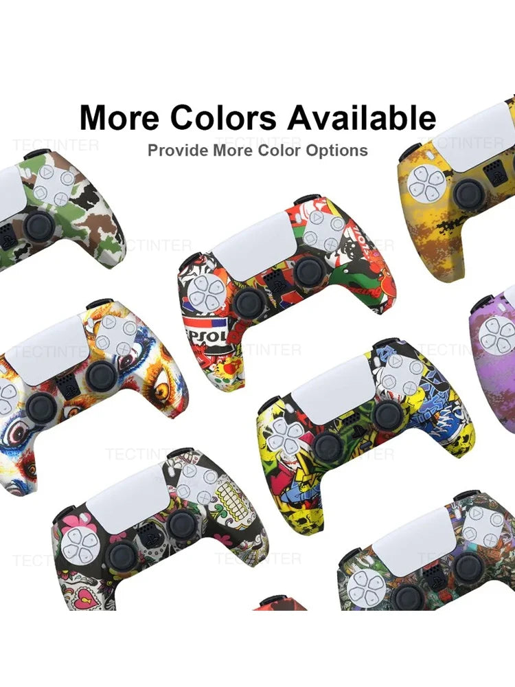 Protective Cover Skin for Playstation 5 Controller Anti-slip Silicone Case for PS5 Slim Gamepad Cover Thumb Grips Accessories