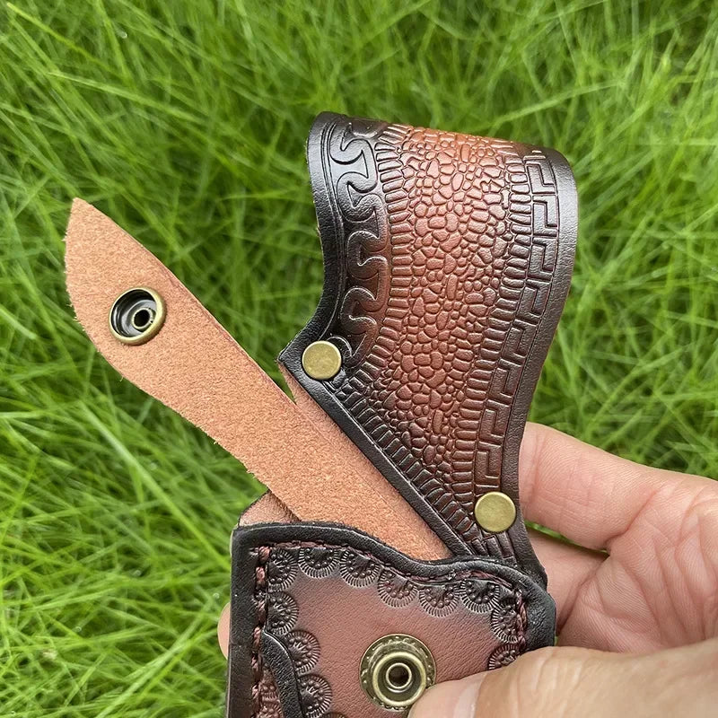 High-Quality Newest Leather Blade Carrier with Storage Pocket Compatible with Various EDC Knives (Knife Not Included)