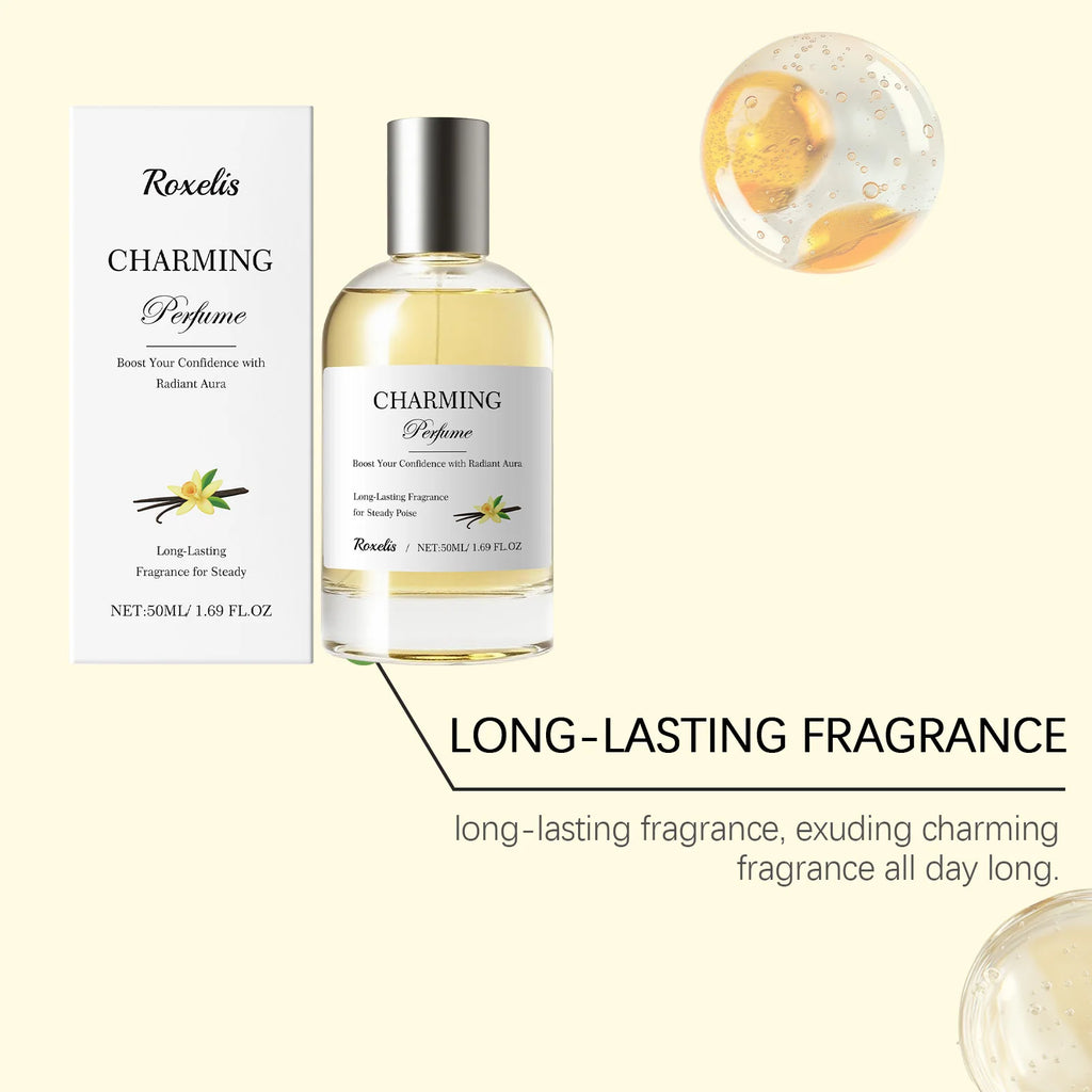 50ML Amber Vanilla Perfume Lasting Fragrance Eliminate Bad Odor Boosts Charming Refreshing Elegant Daily Use Unisex Perfume
