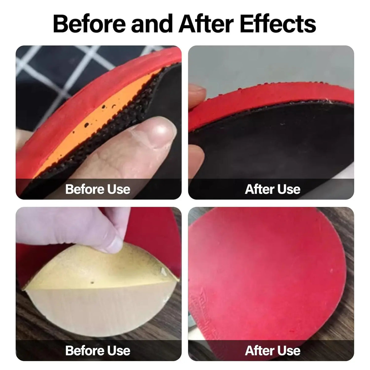 Table Tennis Glue 60ml with 3 Sponges - Professional Ping Pong Paddle Adhesive for Racket Assembly, Rubber Replacement & Repair