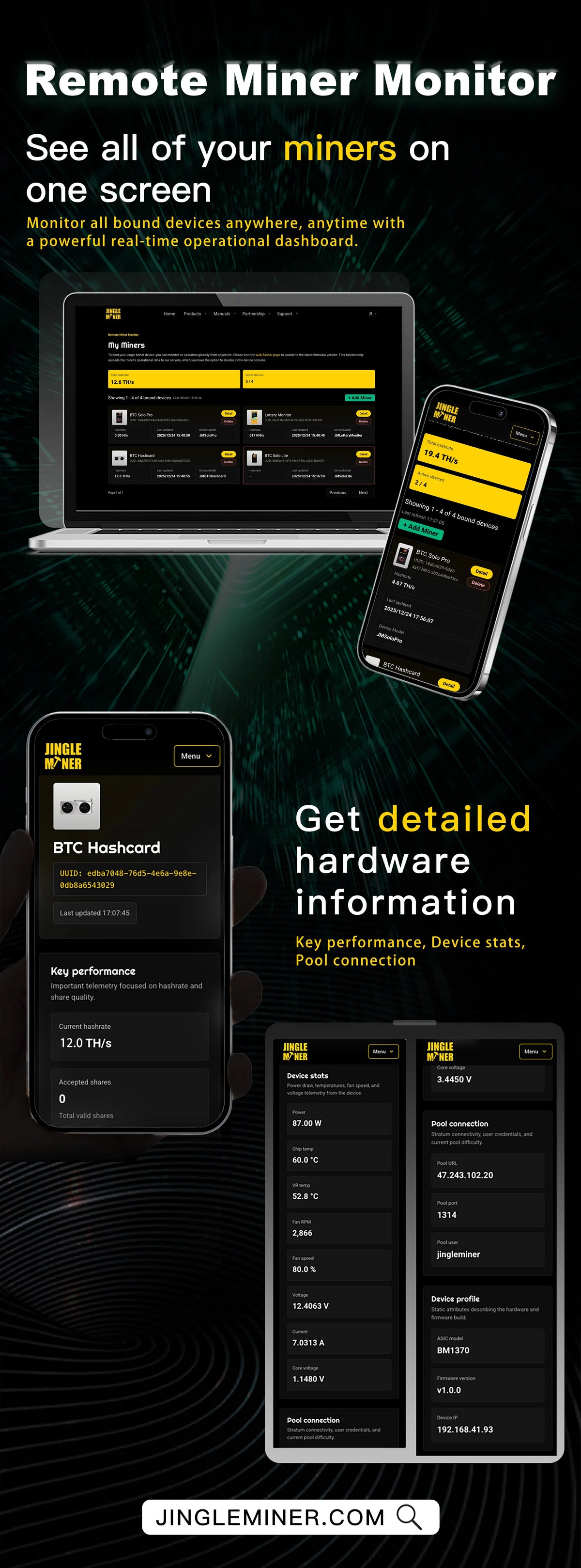 New Jingle Miner BTC Hashcard 12.5Th/s BTC Miner Magic Miner WIFI Home Mining 200W Low Power Quiet SHA-256 Miner Bitcoin Miner
