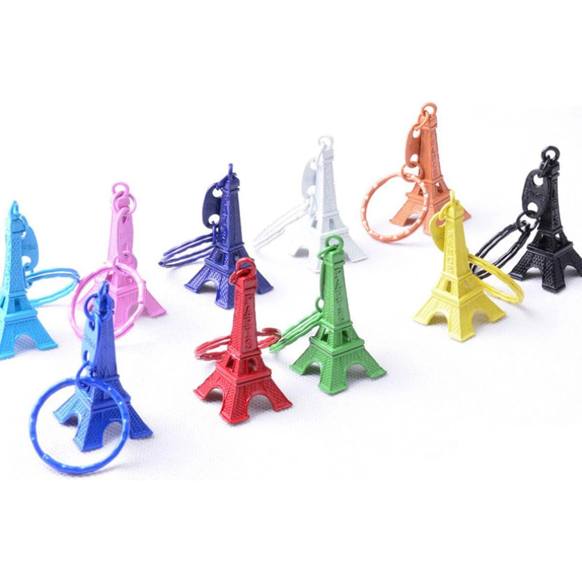 20Pcs Paris Retro Mini Eiffel Tower Model Cute Keychain Keyring Keyfob Gift
