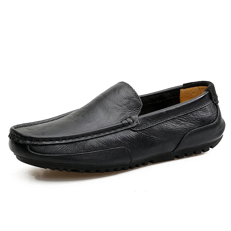 2026 Summer Men Casual Shoes Luxury Brand Genuine Leather Mens Loafers Moccasins Hollow Out Breathable Slip on Driving Shoes