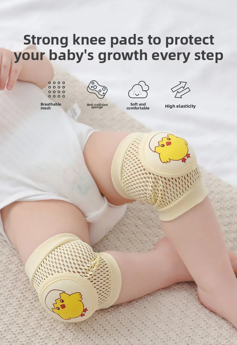 Anti-Fall Learning to Walk Gear for Infants & Toddlers Baby Knee Pads 1 Pair - Thin Summer Crawling Protection,