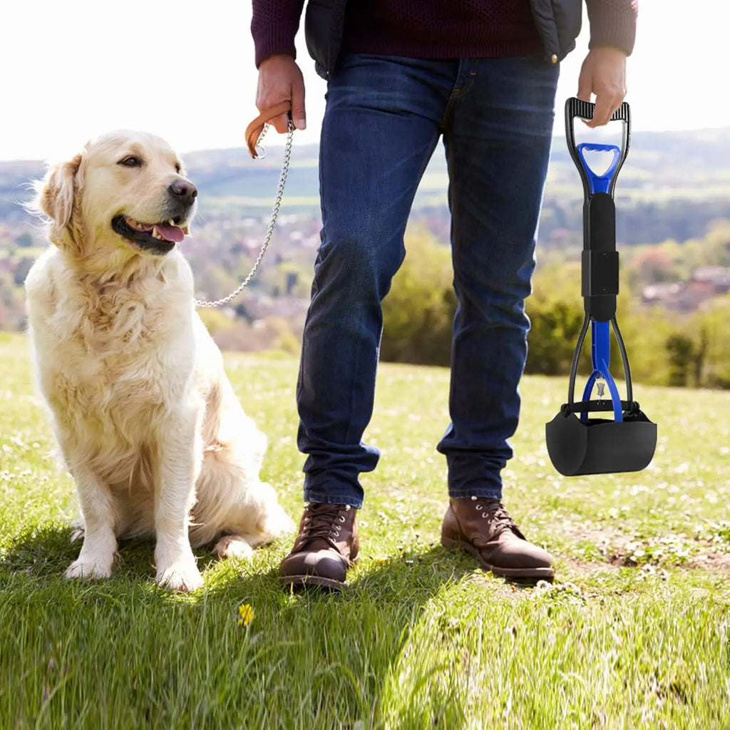 Pooper Scooper for Large Small Dogs Folding Dog Poop Scooper Sturdy Spring and Premium Materials Easy to Use for Grass Dirt Grav