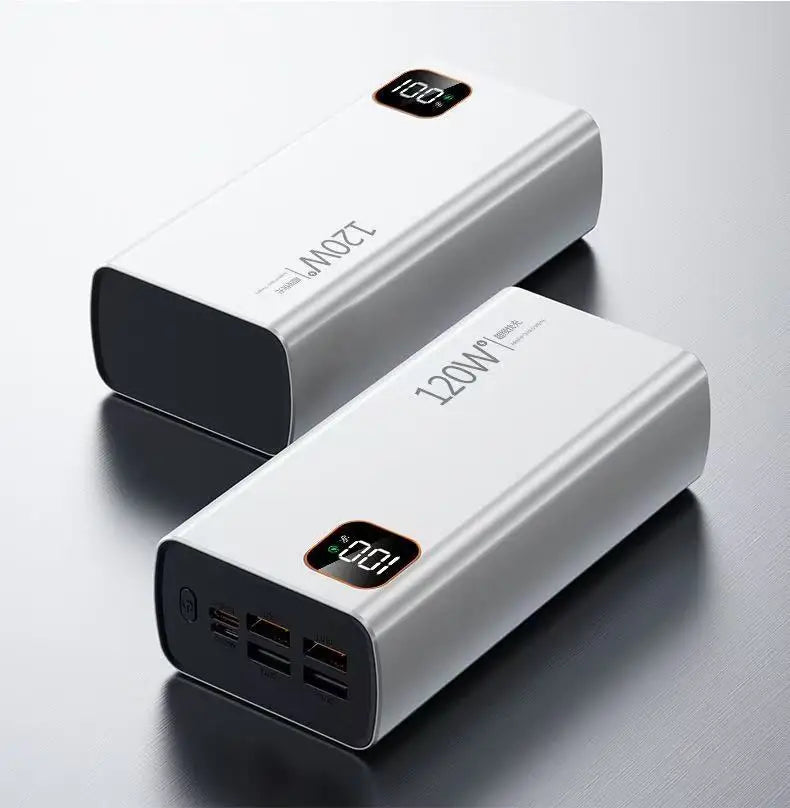 120W PD Digital Display Power Bank 30000mAh Large Capacity Portable External Battery For IPhone Android