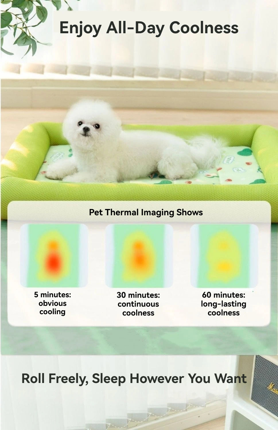 Cool Pet Mat Summer Dog Cooling Pad Breathable Non-stick Hair Waterproof Sleeping Cushion for Large Medium Small Dogs Cats
