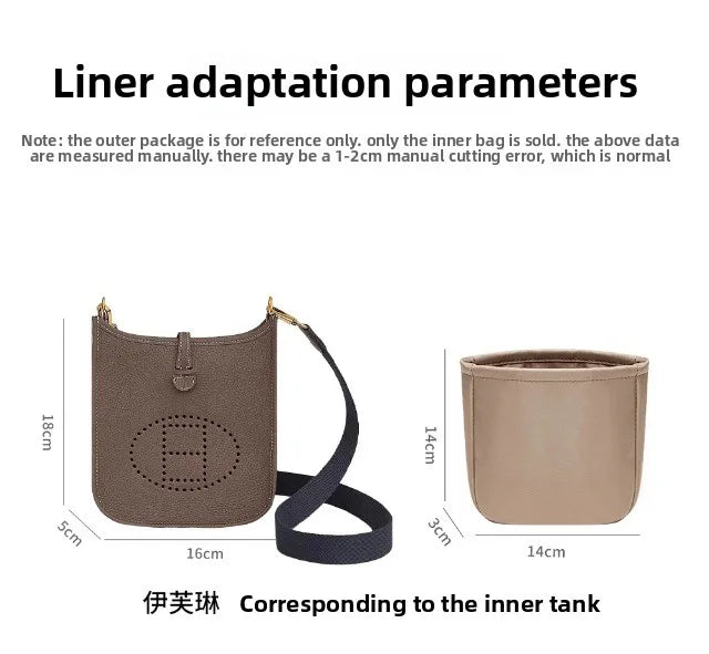 Bag organizer insert for Evelyne 16 29 mini women bag nylon durable bag support bag accessories