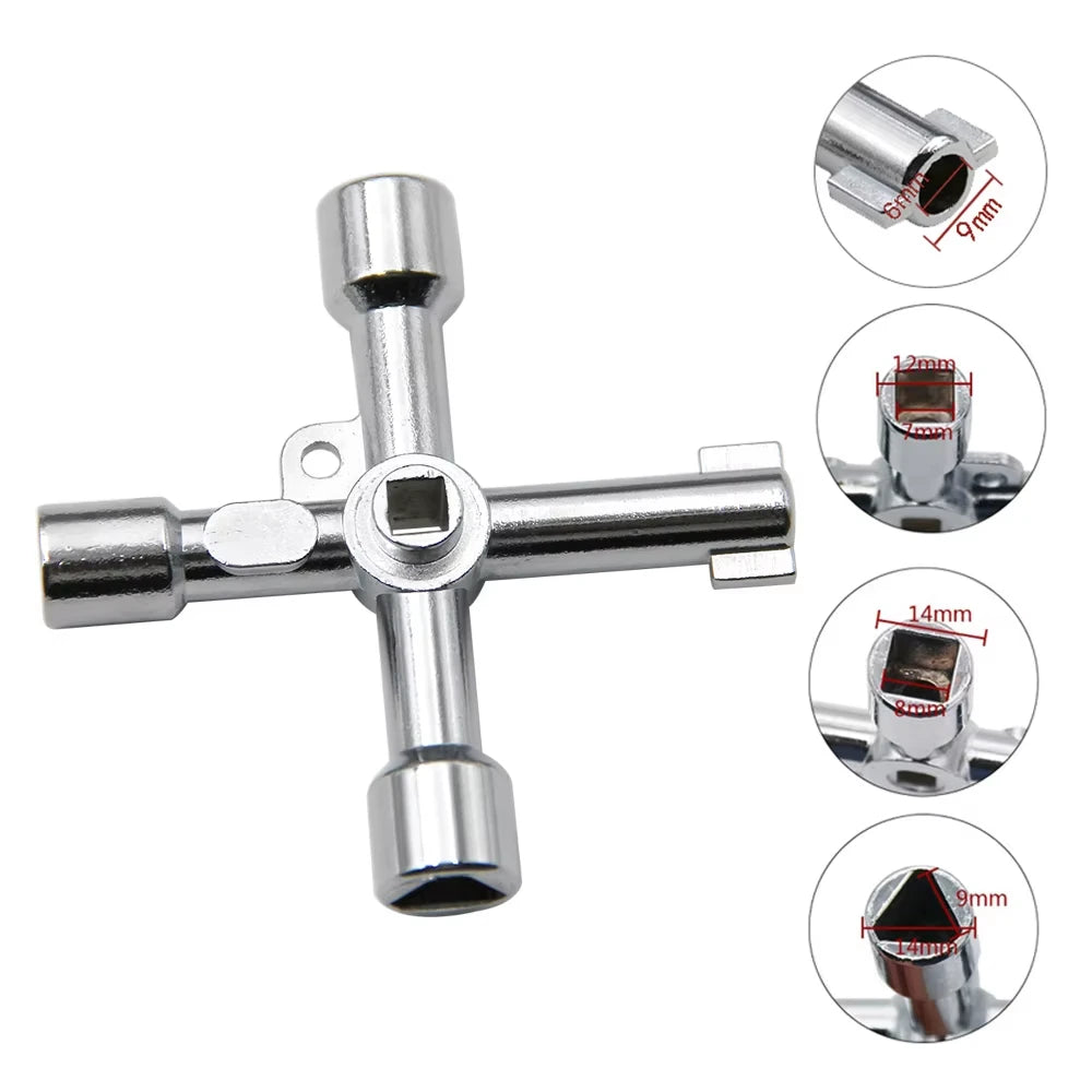 Multi-Functional Phillips Head Switch Wrench, 4-In-1 Portable Alloy Triangular Wrench, Suitable For Elevators, Electrical Cabine