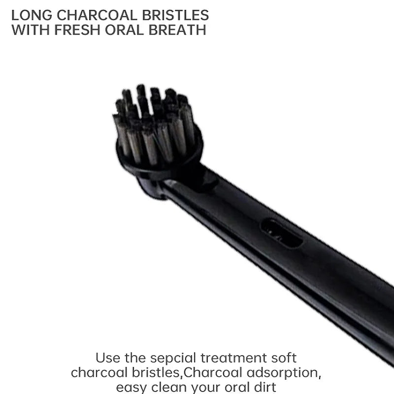 4 Pcs Bamboo Charcoal Bristle Replacement Brush Heads For Oral B Electric Toothbrush Efficient Teeth Cleaning SB-17A