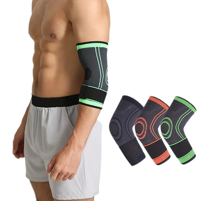 1 PC Elbow Support Elastic Gym Fitness Nylon Protective Pad Absorb Sweat Sports Safety Basketball Game Arm Sleeve Elbow Brace