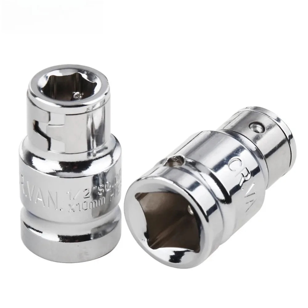 Impact Socket Adapter Converter From 1/2 To 1/4 With 3/8 Square Nut Quick Wrench Ratchet For Manual Tool Parts