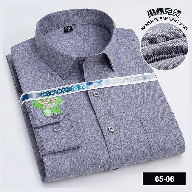 Men Print Shirts Casual Long Sleeve Striped Dress Shirt for Man Business Formal Slim Fit Button Up Polka Dot Men's Clothing