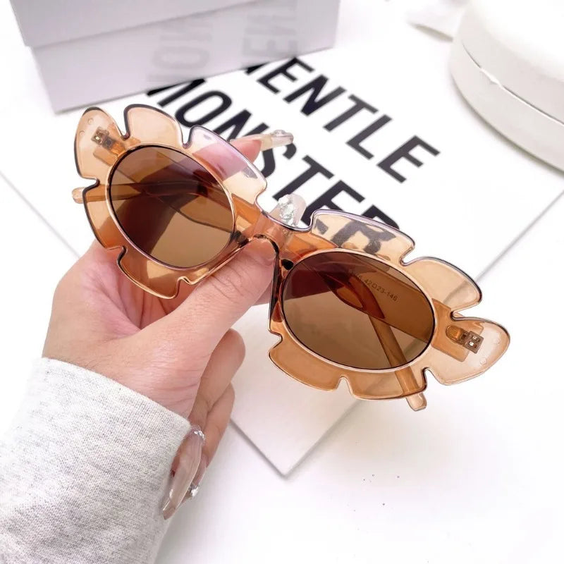 Fashion Cat Eye Candy Colors Sunglasses Women Retro Brand Designer Flower Shape