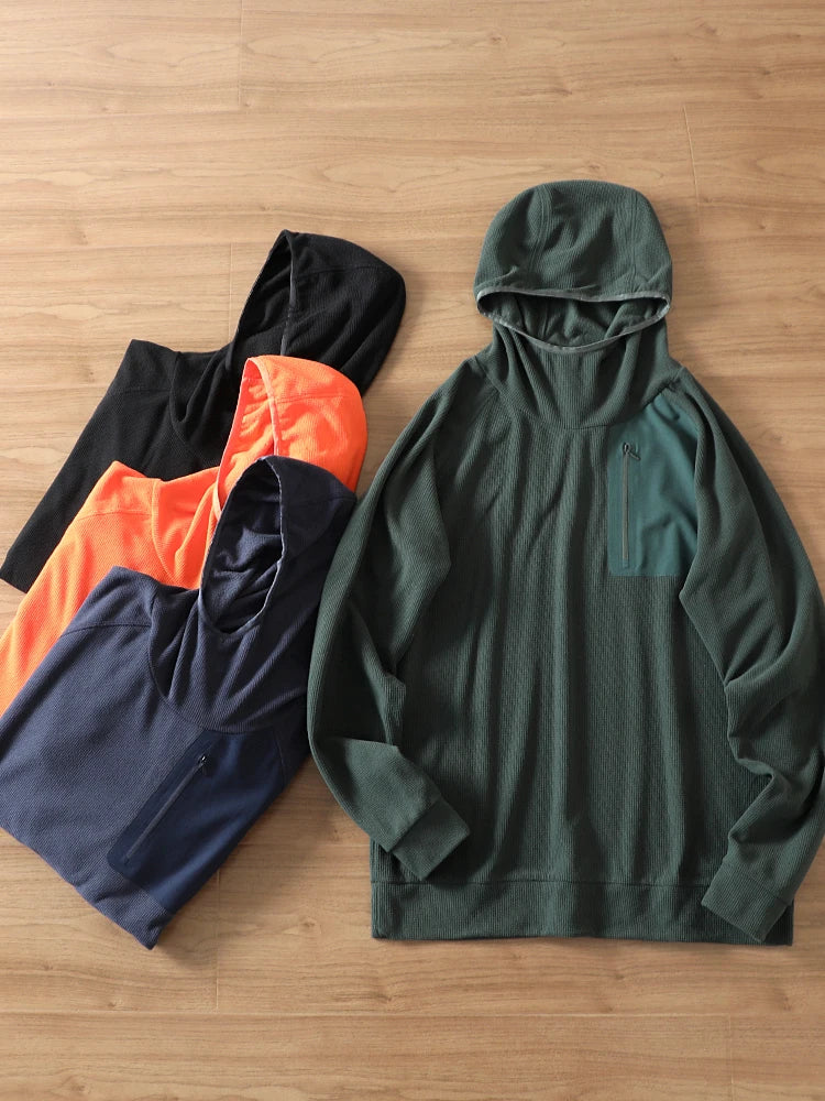 Blazebaron Men's Hoodie Sweatirt Micro Velvet Me Texture Casual Spring Autumn Loose Fit Pure Color Busin Casual