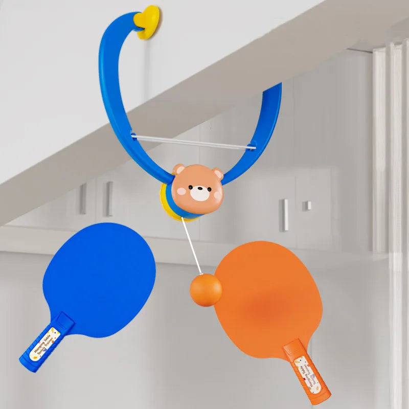 Hanging Table Tennis Trainer Sports Toy With Racket Mini Badminton Tennis Ball Parent-child Interactive Game Indoor Outdoor Kids
