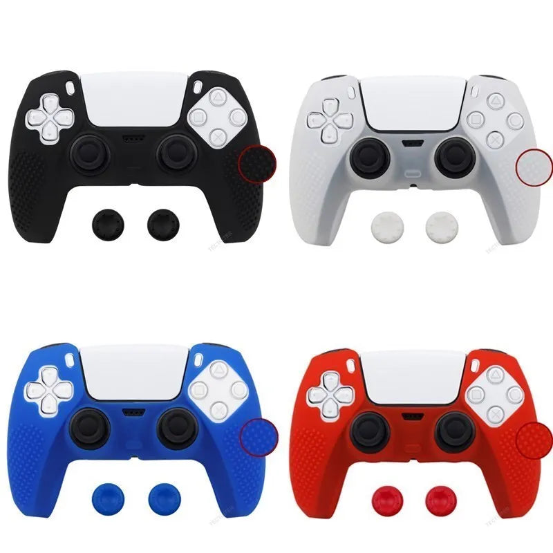 Protective Cover Skin for Playstation 5 Controller Anti-slip Silicone Case for PS5 Slim Gamepad Cover Thumb Grips Accessories