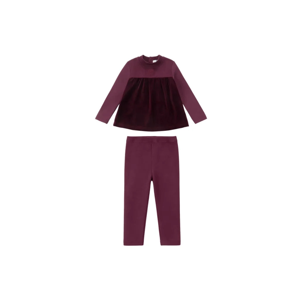 AP AW26 Friday Night Collection Boy Girl Velour With Jersey Fabric Family Matching Clothing Maxi Dress Set Clothes