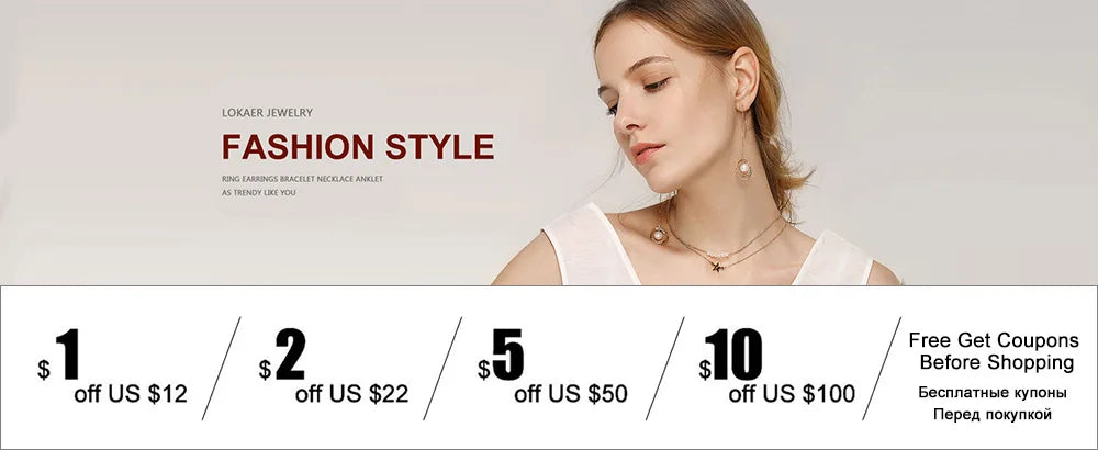 Lokaer Trendy Titanium Steel Bohemia Tassel Long Earrings Jewelry Gold Plated Office/Career Hoop Earrings For Women Girls E20288