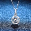 Necklace For Women Sterling S925 Silver With White Gold Plated Lab Diamond Jewelry Wedding Pendant Zircom
