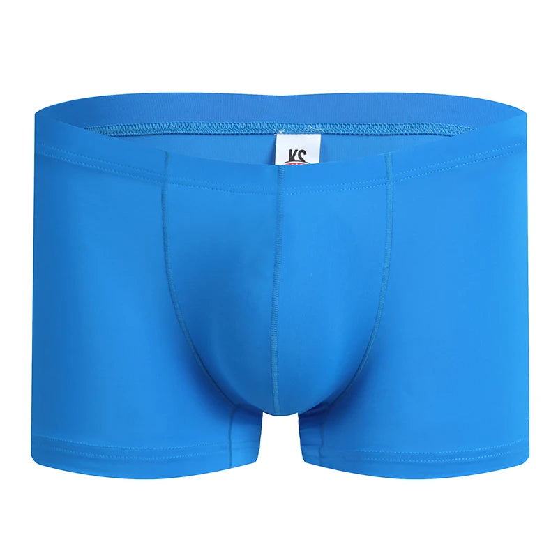 Men's Ice Silk Boxers Breathable Panties Male Large Ultra Thin Boxer Shorts Sexy Underwear