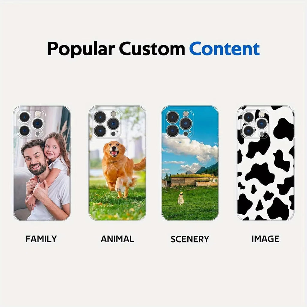 DIY Photo Customized Transparent Phone Case for Xiaomi Redmi Note 14 13 12 11 Pro Plus 4G 5G 15C 14C 13C 12C 10 10C 9A 9C Cover