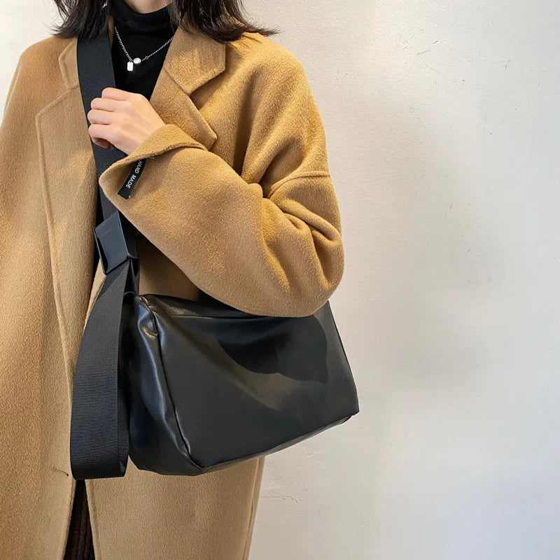 Tilorraine women bag leather large capacity single shoulder bag PU female versatile messenger bag retro style crossbody bag