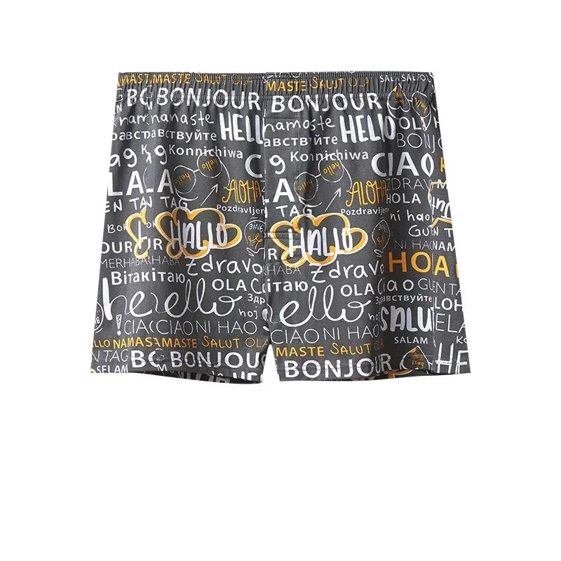 Mens Boxers Cotton Aro Pants Summer Thin Mens Pajama Pants Beach Pants Breathable Boys Boxershorts
