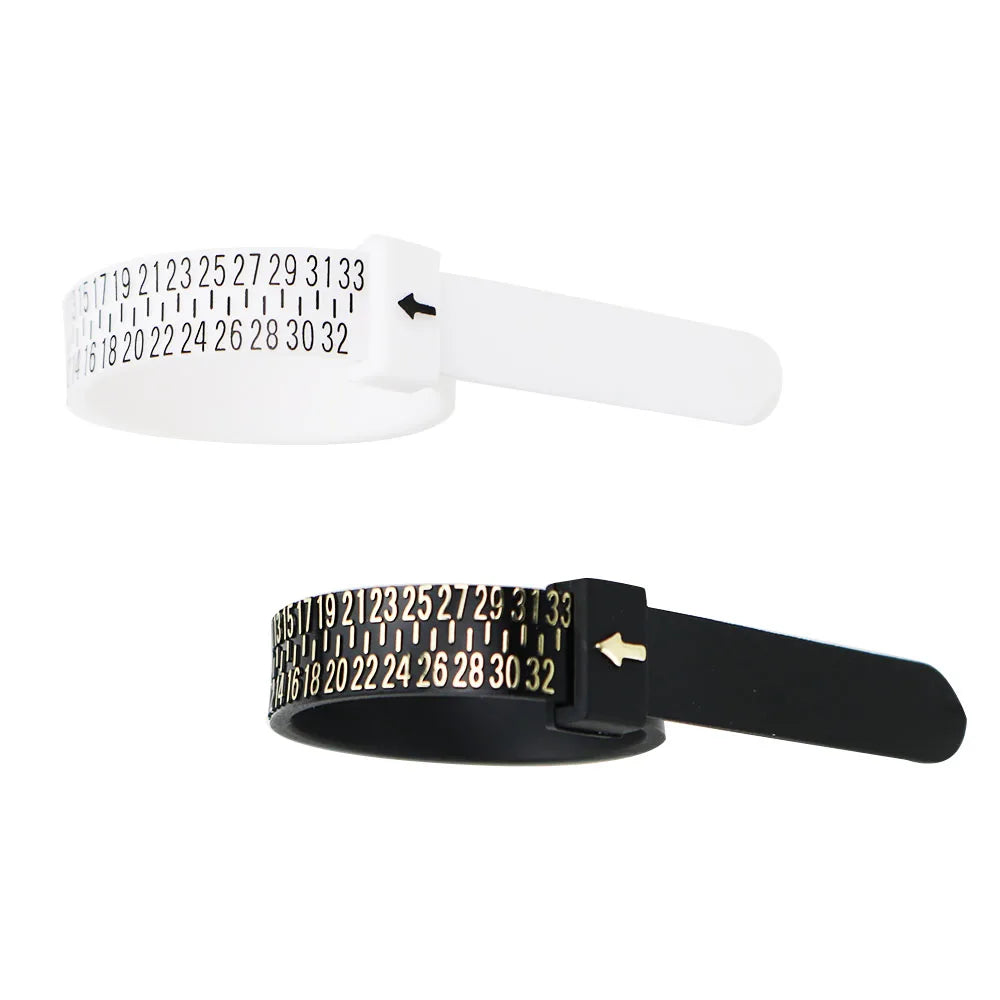 UK/US/EU/HK/JP Ring Sizer Finger Circumference Size Measurement Belt Measuring Reusable Finger Size Gauge Jewelry Sizing Tool
