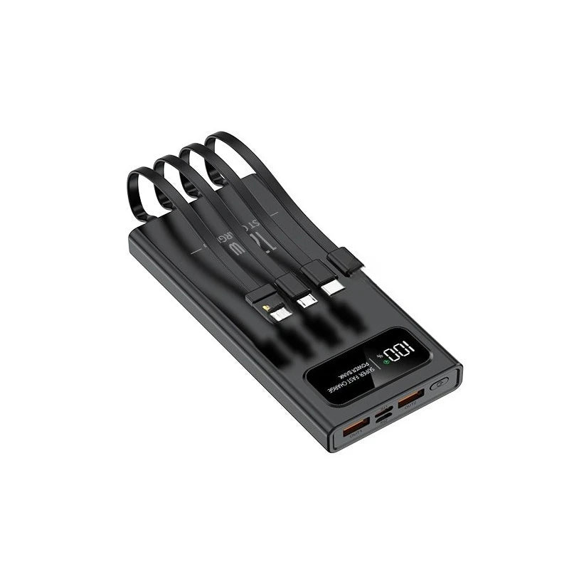50000mAh 30000mAh 10000mAh 120W Power Bank for IPhone Huawei and Xiaomi Mobile Phones PowerBank with Built-in Cable (CCC)