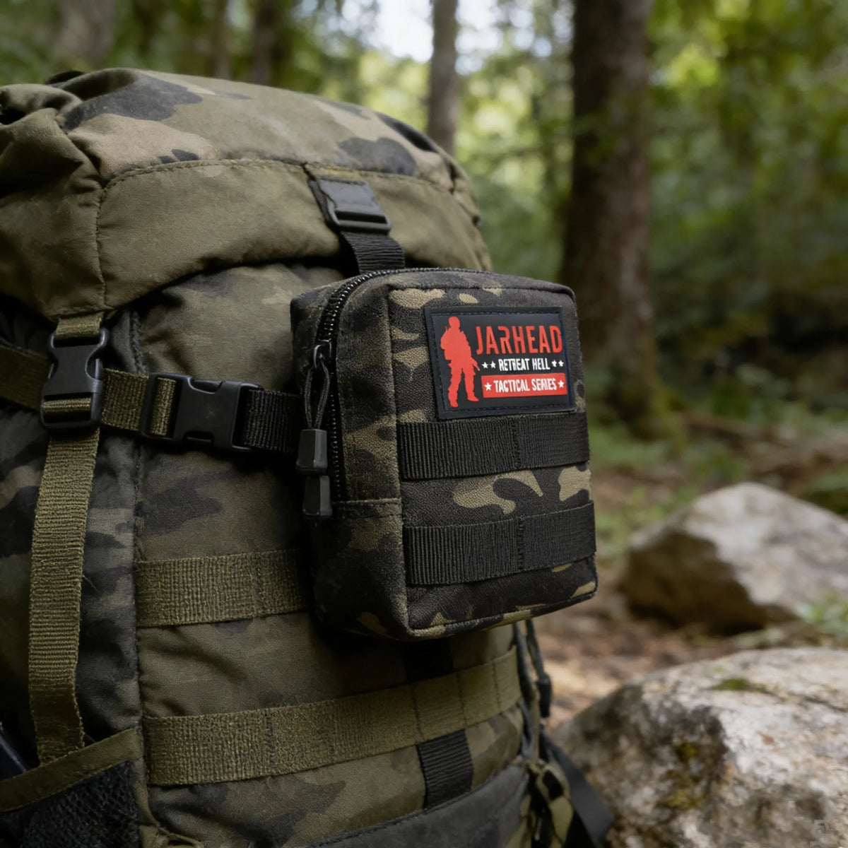 Tactical MOLLE Pouch EDC Utility First Aid Kit Bag Outdoor Waist Pack Water Resistant Nylon Gear Organizer for Hiking Camping