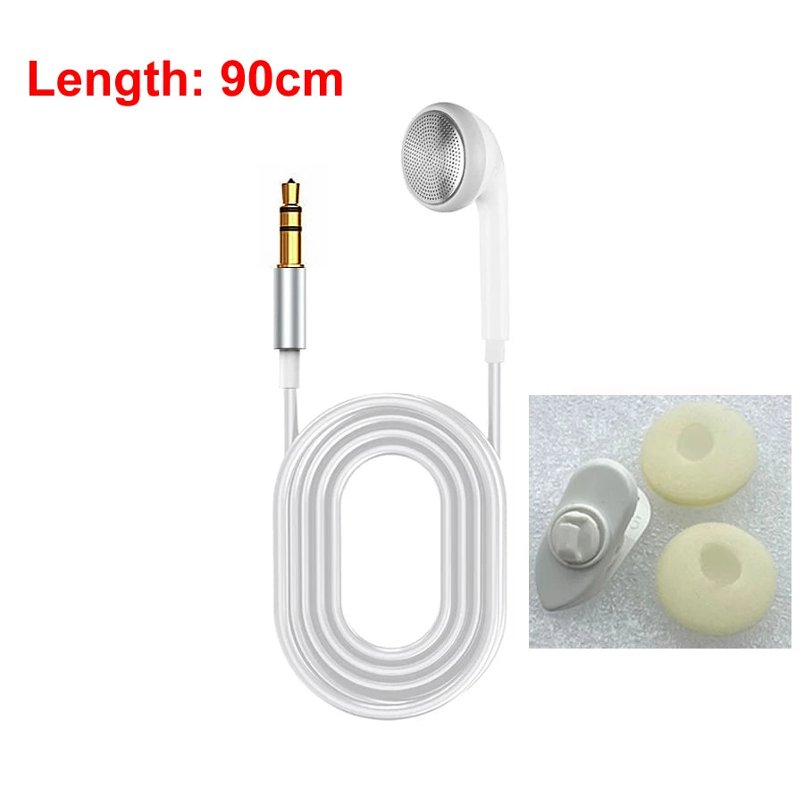 3.5mm High End Single Side Mono Earphone  Mono Wired Headset For Mobile Phone Mp3 Radio Bluetooth Audio Receiver Short Line