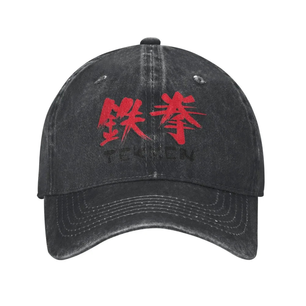 Tekken Game  Sun Baseball Cap Y2k Retro Men Adult Washed Hip Hop Hats Hot Sale Design Tennis Skate Cap Gift Idea