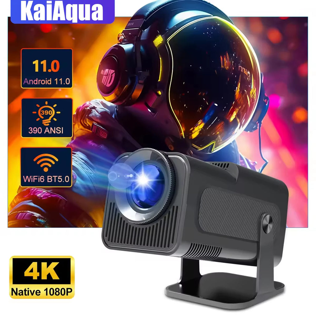 Portable  Projector, 4K Supported , WiFi 6 Bluetooth 5, Auto Keystone Correction, Android 11 Smart Home Theater Movie Projector