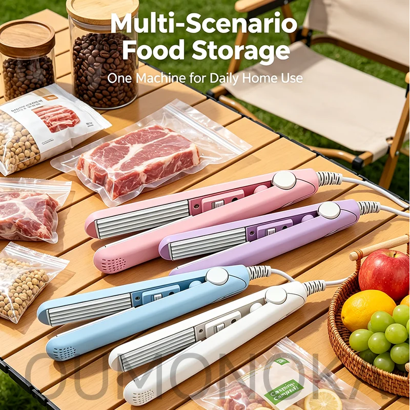 Mini Plastic Bag Sealer Machine Storage Bag Clip Vacuum Sealing Storage Machine Sealer Packing Seal Food Snack Kitchen Gadgets