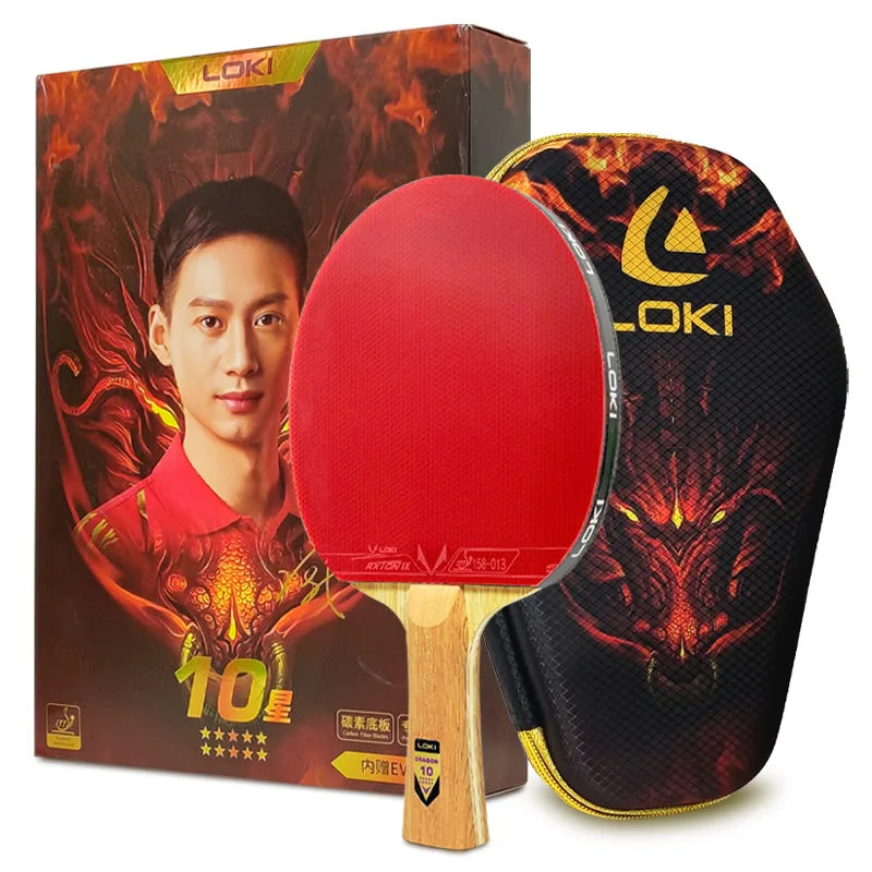 Original LOKI Table Tennis Racket Dragon Series Ping Pong Racket Paddle Bat Professional 6/7/8/9/10 Stars for All Level Players